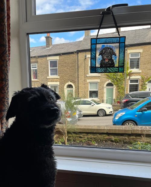 Stained Glass Dog