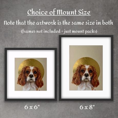 Custm pet paintings with gold leaf halo